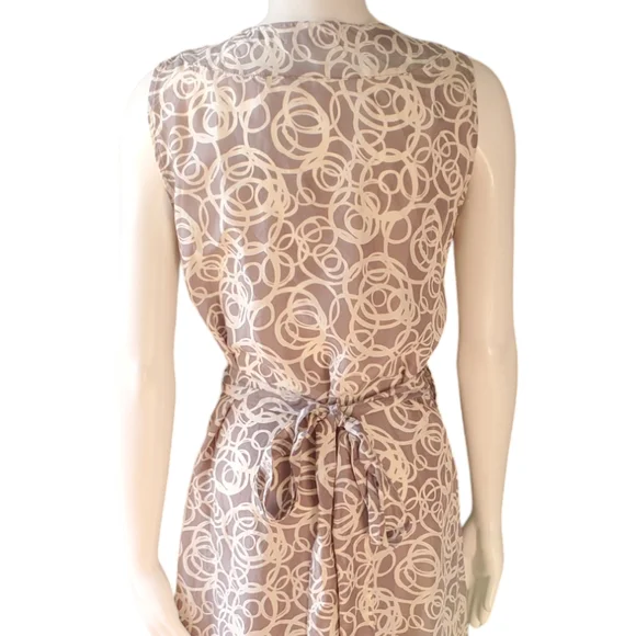 Garnet Hill Silk Wrap Sleeveless Dress. Sz.8 - Picture 7 of 12
